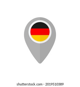 Map pin with the flag of the Germany 
