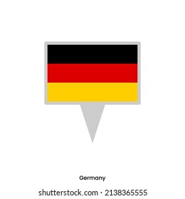Map pin with flag of Germany vector design