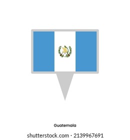 Map pin with flag of Guatemala vector design