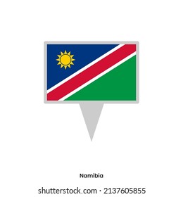 Map pin with flag of Namibia vector design