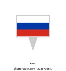 Map pin with flag of Russia vector design