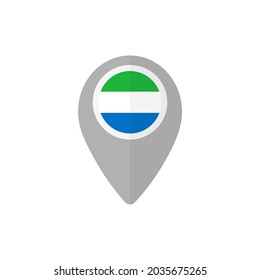 Mapa con la bandera de Sierra Leona.