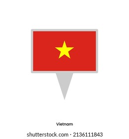 Map pin with flag of Vietnam vector design