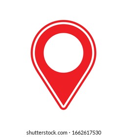 Map pin flat design, location pointer. Vector illustration