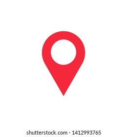 Map pin flat design style modern icon, pointer minimal vector symbol, marker sign