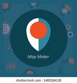 
Map pin flat design style modern icon. Simple red pointer minimal vector symbol. Marker sign.