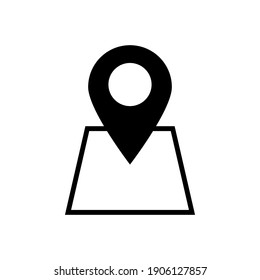 Map pin flat design style modern icon on white background