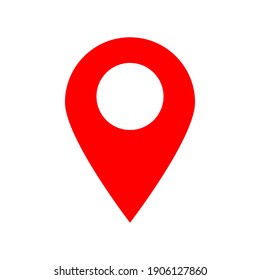 Map pin flat design style modern icon on white background