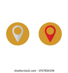 Map pin flat design style icon, pointer minimal vector symbol