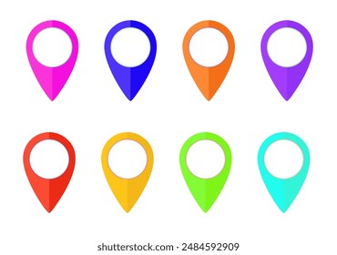Map pin flat design style modern icon, pointer minimal vector symbol, marker sign