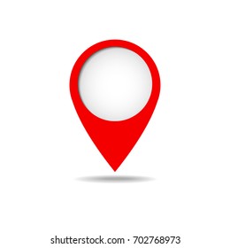 Map pin flat design style  icon, pointer minimal vector symbol, marker sign