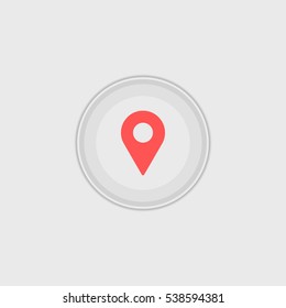 map pin  flat icon illustration isolated vector sign symbol