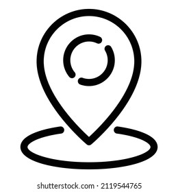 Map Pin Flat Icon Isolated On White Background