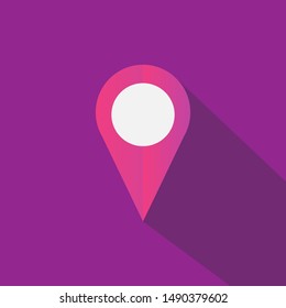 Map Pin flat Logo Design Element 
