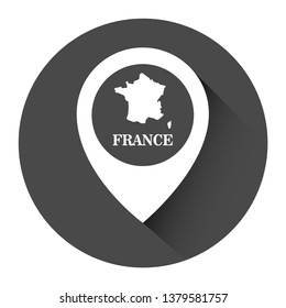 map pin and france map