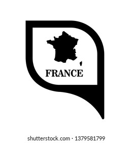 map pin and france map