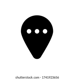 Map pin glyph icon design. Travel location vector illustration.