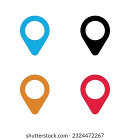 Map Pin, GPS Pointer Icon Vector Design.