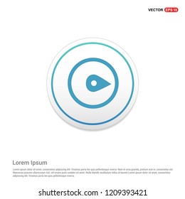 Map pin Hexa White Background icon template - Free vector icon