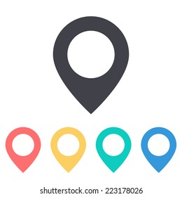 map pin icon - Shutterstock ID 223178026