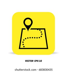 Map with Pin icon