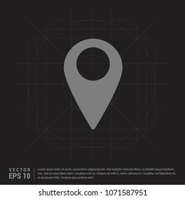 Map pin icon - Black Creative Background