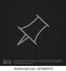 Map pin icon - Black Creative Background