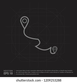 Map pin icon - Black Creative Background - Free vector icon