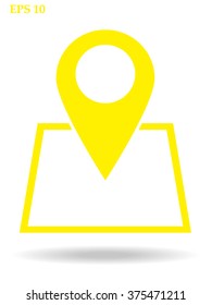 Map pin icon color.Map pointers on white background vector illustration