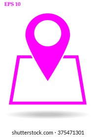 Map pin icon color.Map pointers on white background vector illustration