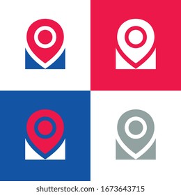 Map pin icon design, location point logo template - Vector