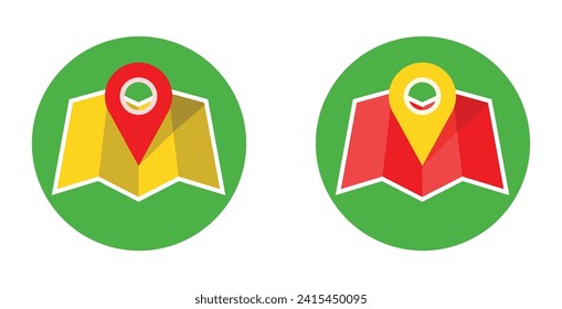 Map Pin icon Design. Location pin. Map pin flat icon vector design.