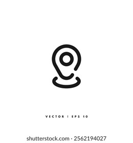 Map Pin Icon. Editable Stroke