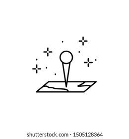Map, pin icon. Element of geography icon