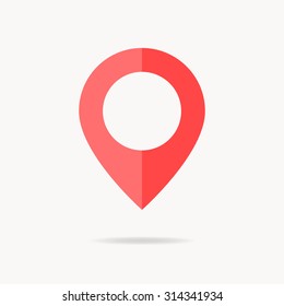 map pin icon , flat design