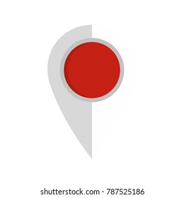 Map pin icon. Flat illustration of map pin vector icon isolated on white background