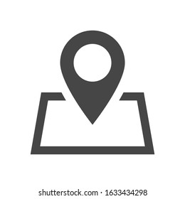 Map Pin icon in flat style isolated on white background. Symbol for your web site design, logo, app, UI. Vector illustration.