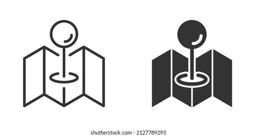 Icono de alfiler de mapa en estilo plano. ilustración del vector de navegación gps en fondo aislado blanco. Localice el concepto de negocio de posición.