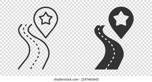 Map pin icon in flat style. gps navigation vector illustration on white isolated background. Locate position business concept.