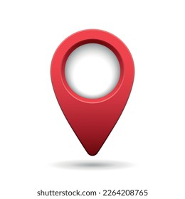 Map pin icon in flat style. Pointer destination vector illustration on isolated background. Gps navigation sign business concept.