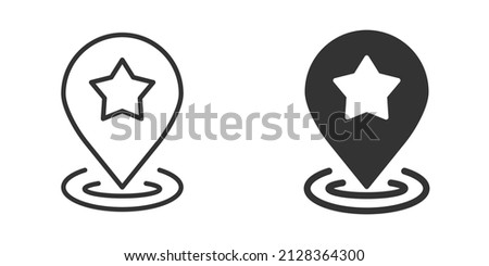 Map pin icon in flat style. gps navigation vector illustration on white isolated background. Locate position business concept.