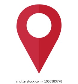 Map pin icon flat vector isolated