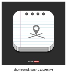 Map pin icon - Free vector icon