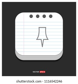Map pin icon - Free vector icon