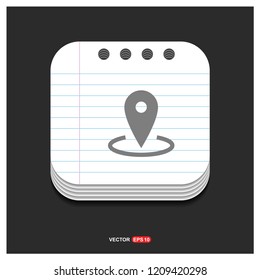 Map pin icon - Free vector icon