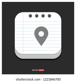Map pin icon - Free vector icon