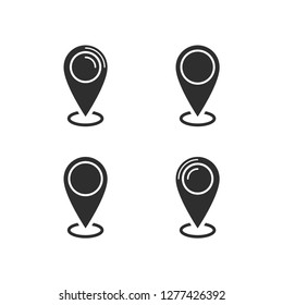 Map pin icon, gps location marker, locate in map symbol vector collection