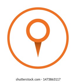 Map pin icon, gps navigation symbol. Location sign.