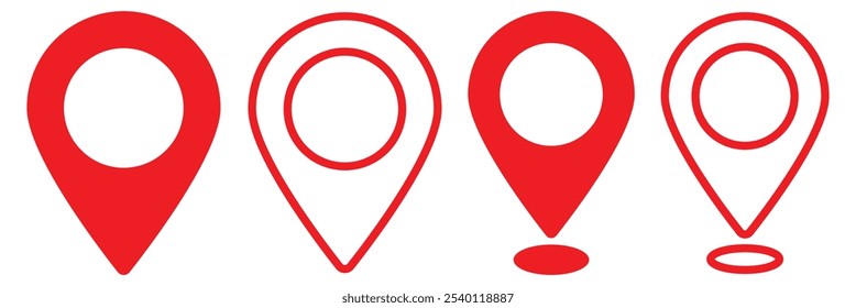 Map pin icon. GPS point. Vector illustrator.