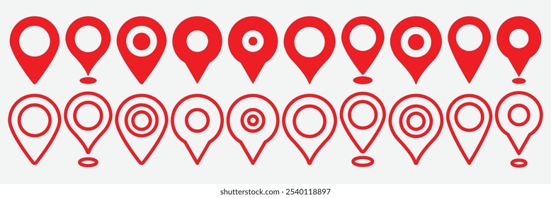 Map pin icon. GPS point. Vector illustrator.